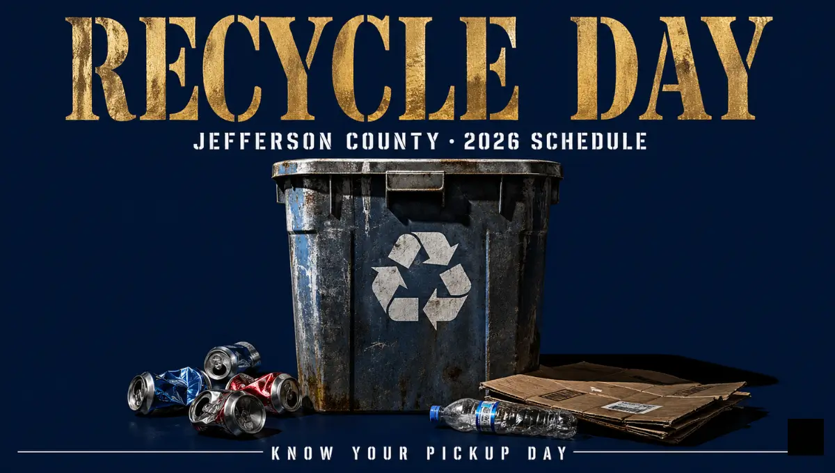 Jefferson County AL recycling pickup day and curbside collection schedule 2026