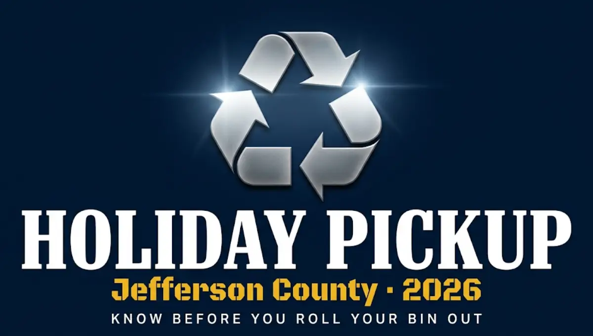 Jefferson County Alabama recycling and trash pickup holiday schedule 2026 — AmWaste service delay guide