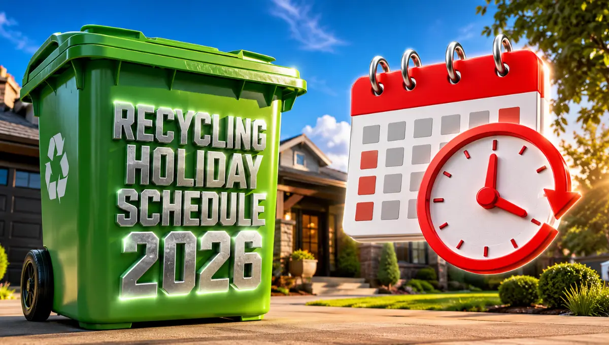 Madison County AL recycling holiday schedule 2026 calendar changes and pickup delays.