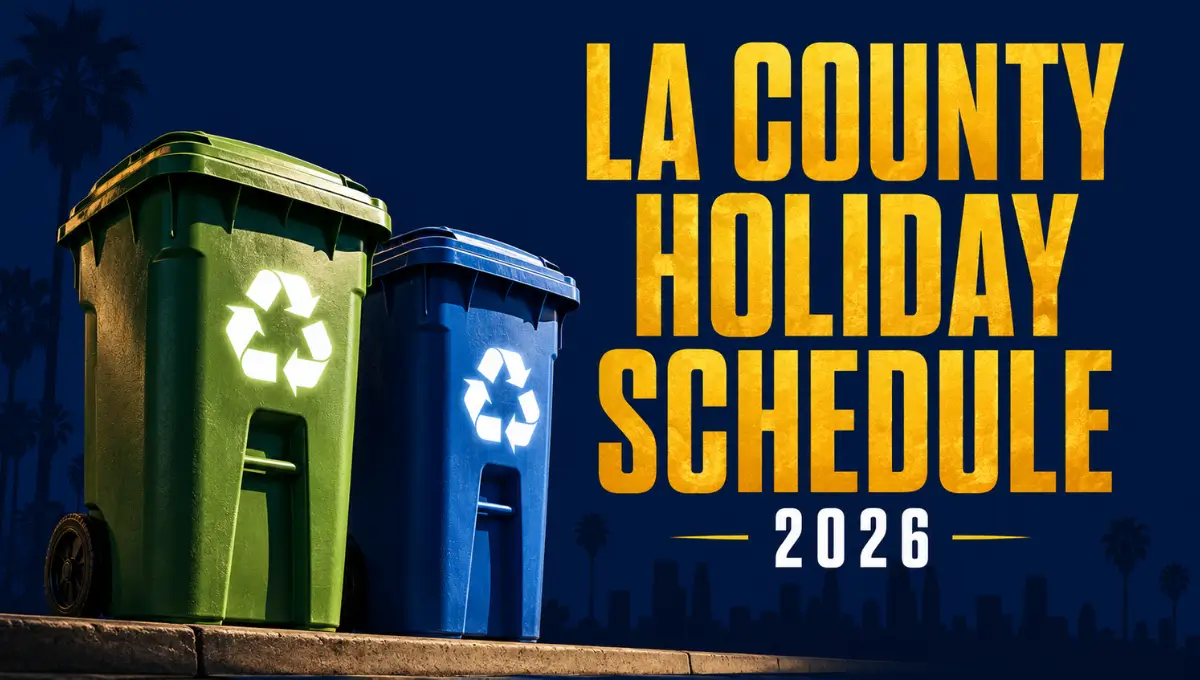 LA County recycling and trash holiday schedule 2026 for LASAN and private haulers